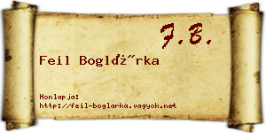 Feil Boglárka névjegykártya